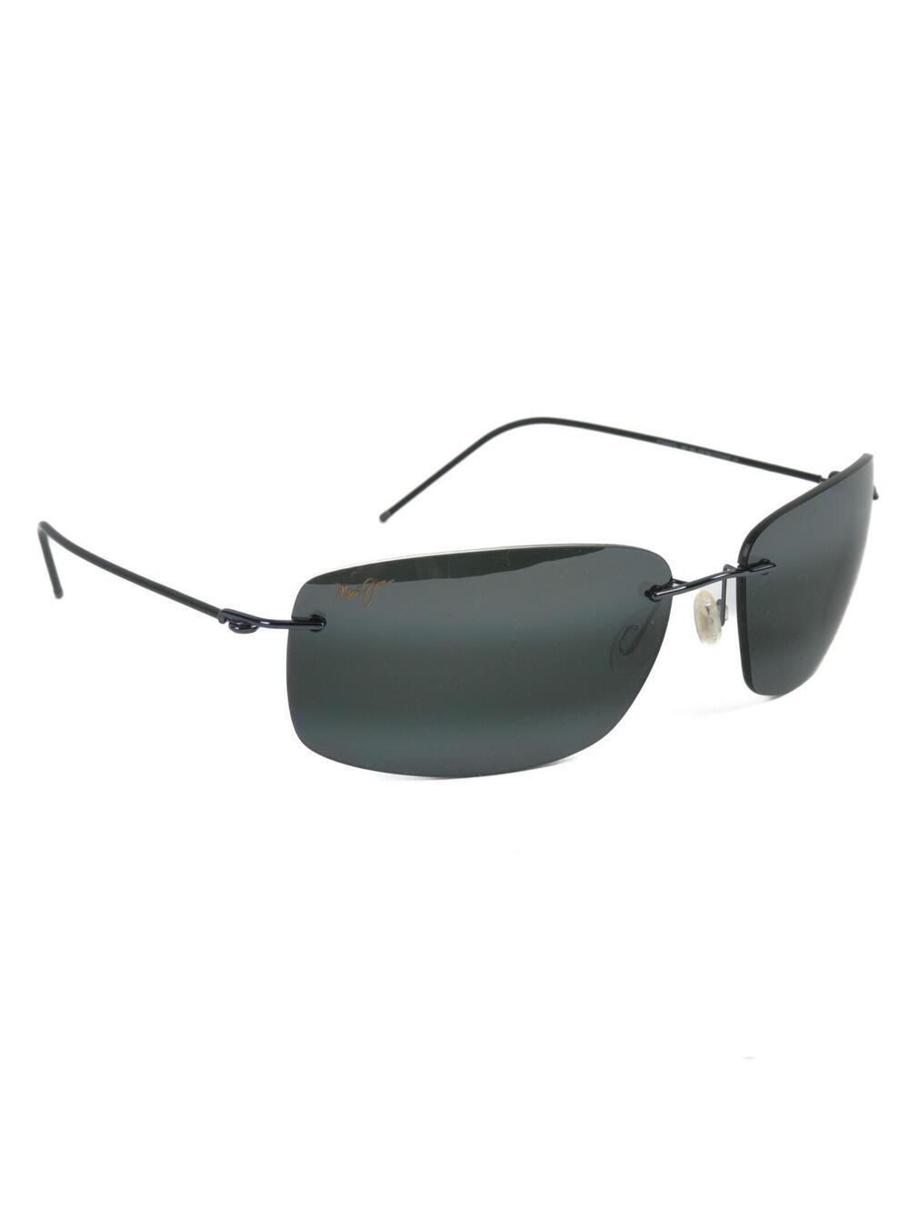 Maui Jim Black Frigate Wire Rim Sunglasses 37514
